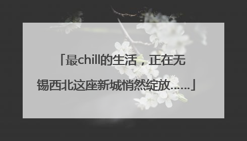 最chill的生活，正在无锡西北这座新城悄然绽放……