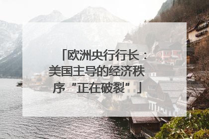 欧洲央行行长：美国主导的经济秩序“正在破裂”