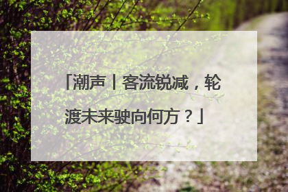 潮声丨客流锐减，轮渡未来驶向何方？