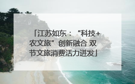 江苏如东：“科技+农文旅”创新融合 双节文旅消费活力迸发