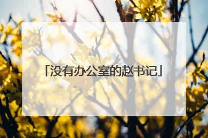 没有办公室的赵书记