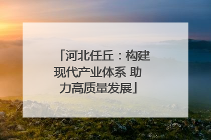 河北任丘：构建现代产业体系 助力高质量发展