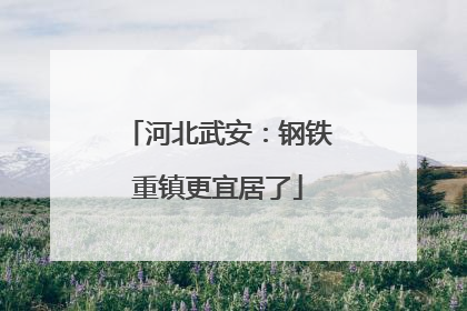 河北武安：钢铁重镇更宜居了