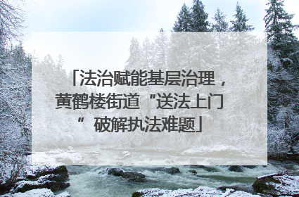 法治赋能基层治理，黄鹤楼街道“送法上门”破解执法难题