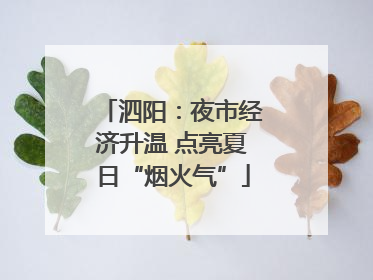 泗阳：夜市经济升温 点亮夏日“烟火气”