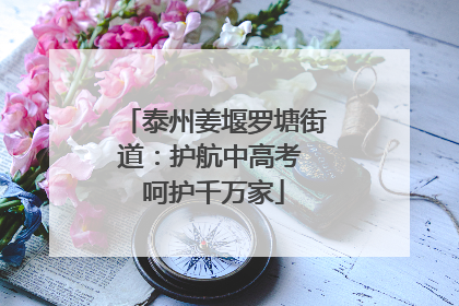 泰州姜堰罗塘街道：护航中高考 呵护千万家