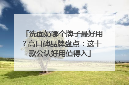 洗面奶哪个牌子最好用？高口碑品牌盘点：这十款公认好用值得入