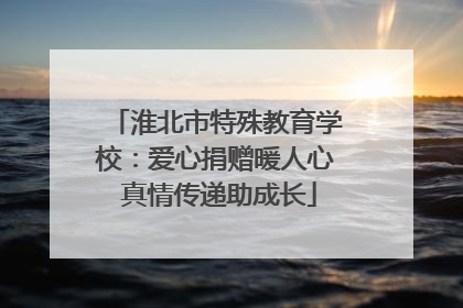 淮北市特殊教育学校：爱心捐赠暖人心 真情传递助成长