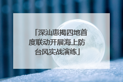 深汕惠揭四地首度联动开展海上防台风实战演练
