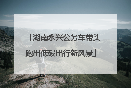 湖南永兴公务车带头跑出低碳出行新风景