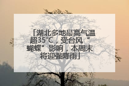 湖北多地最高气温超35℃，受台风“蝴蝶”影响，本周末将迎强降雨