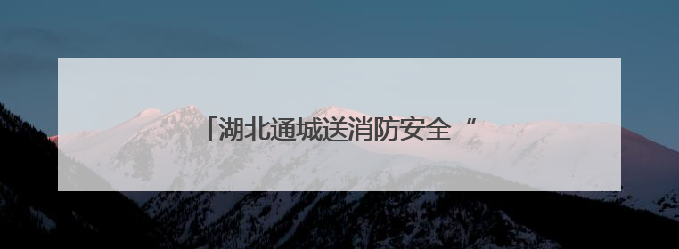 湖北通城送消防安全“处方”到乡镇医疗机构