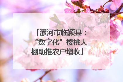 漯河市临颍县：“数字化”樱桃大棚助推农户增收
