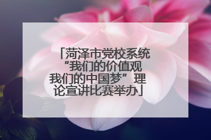 菏泽市党校系统“我们的价值观 我们的中国梦”理论宣讲比赛举办