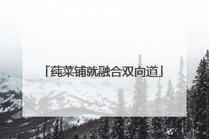莼菜铺就融合双向道