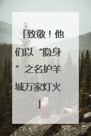 致敬！他们以“隐身”之名护羊城万家灯火