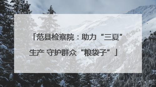 范县检察院：助力“三夏”生产 守护群众“粮袋子”