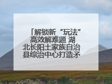 解锁新“玩法” 高效解难题 湖北长阳土家族自治县综治中心打造矛盾纠纷调处“终点站”
