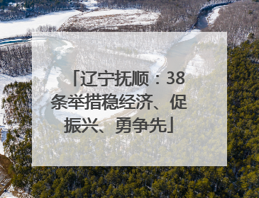 辽宁抚顺：38条举措稳经济、促振兴、勇争先
