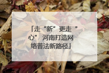 走“新”更走“心” 河南打造网络普法新路径
