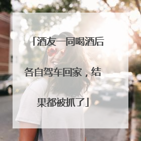 酒友一同喝酒后各自驾车回家，结果都被抓了
