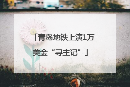 青岛地铁上演1万美金“寻主记”