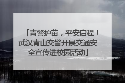 青警护苗，平安启程！武汉青山交警开展交通安全宣传进校园活动