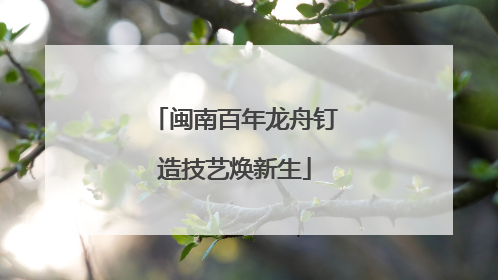 闽南百年龙舟钉造技艺焕新生