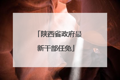 陕西省政府最新干部任免