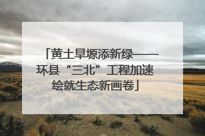 黄土旱塬添新绿——环县“三北”工程加速绘就生态新画卷