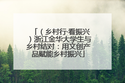 （乡村行·看振兴）浙江金华大学生与乡村结对：用文创产品赋能乡村振兴