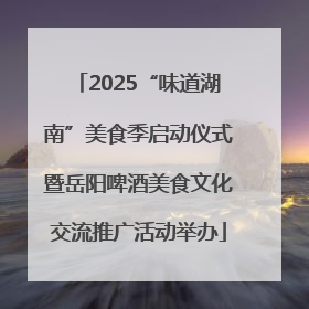 2025“味道湖南”美食季启动仪式暨岳阳啤酒美食文化交流推广活动举办