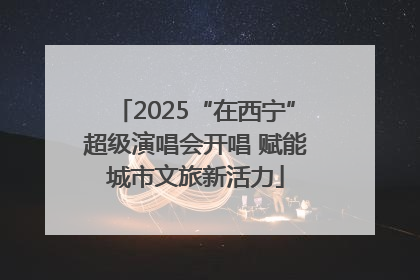 2025“在西宁”超级演唱会开唱 赋能城市文旅新活力