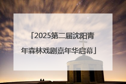 2025第二届沈阳青年森林戏剧嘉年华启幕