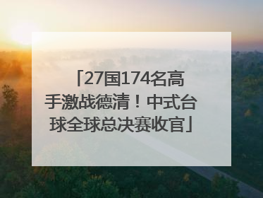 27国174名高手激战德清！中式台球全球总决赛收官