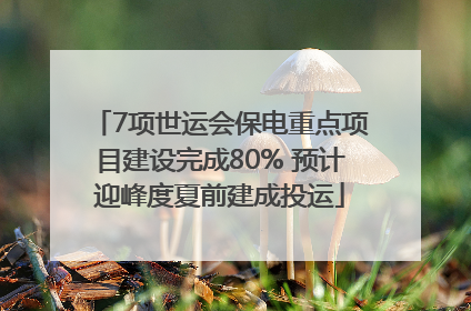 7项世运会保电重点项目建设完成80% 预计迎峰度夏前建成投运