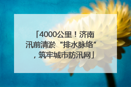 4000公里！济南汛前清淤“排水脉络”，筑牢城市防汛网