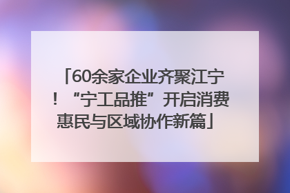 60余家企业齐聚江宁！“宁工品推”开启消费惠民与区域协作新篇