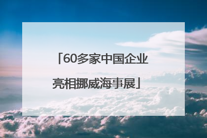 60多家中国企业亮相挪威海事展