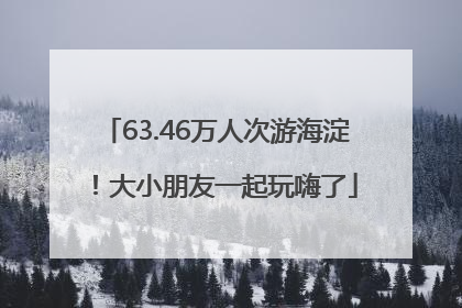 63.46万人次游海淀！大小朋友一起玩嗨了