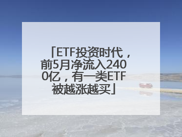 ETF投资时代，前5月净流入2400亿，有一类ETF被越涨越买
